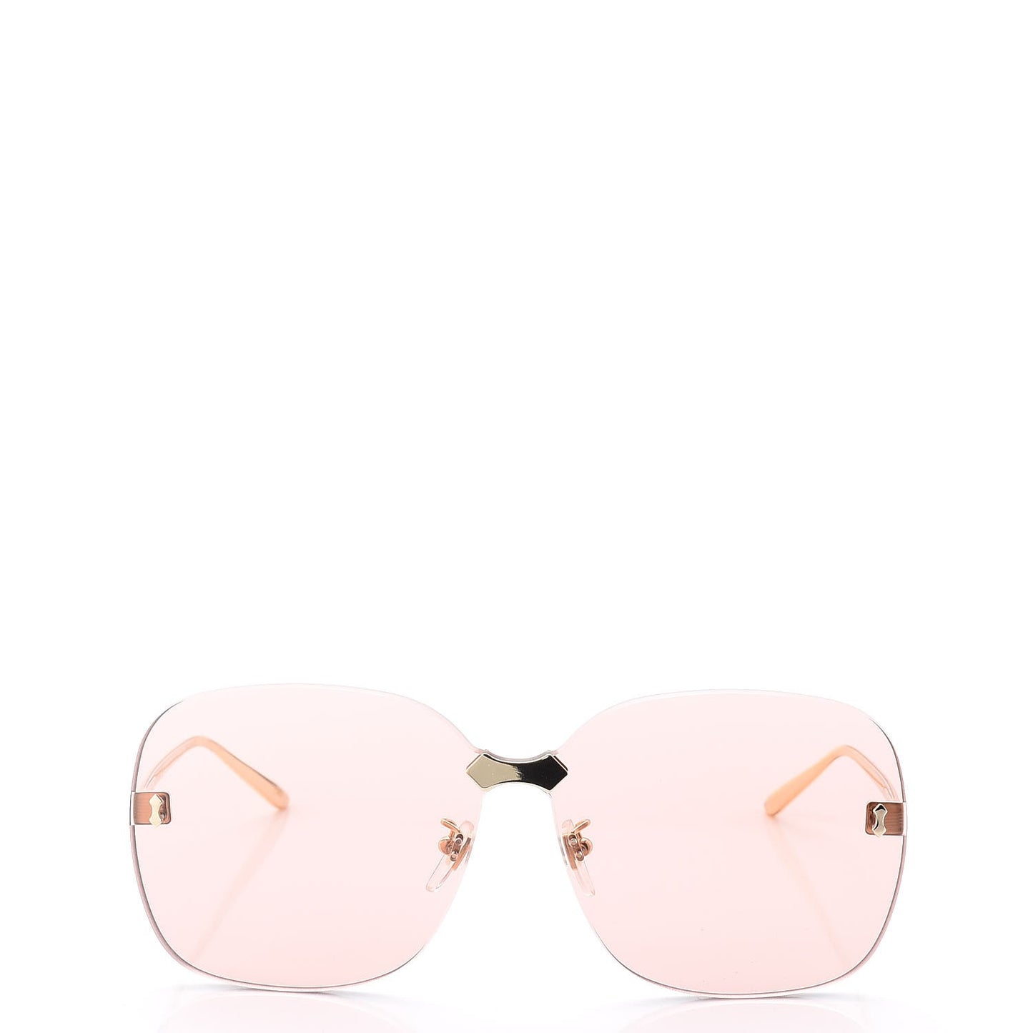 Rimless Sunglasses GG0355S Gold Flash Pink