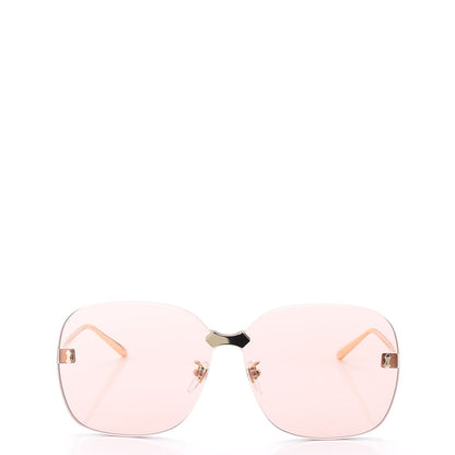 Gucci Rimless Sunglasses GG0355S Gold Flash Pink 2 of 8