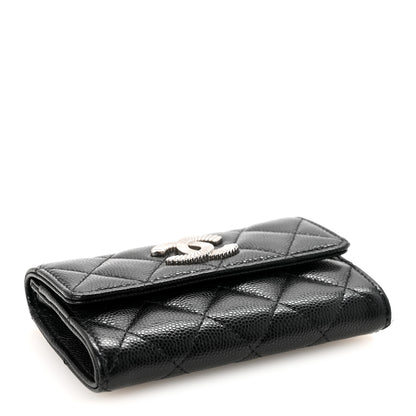 Chanel Caviar Quilted CC Flap Card Holder Black 4 of 8