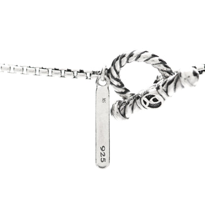 David Yurman Sterling Silver Quatrefoil Bead Chain Necklace 3 of 4