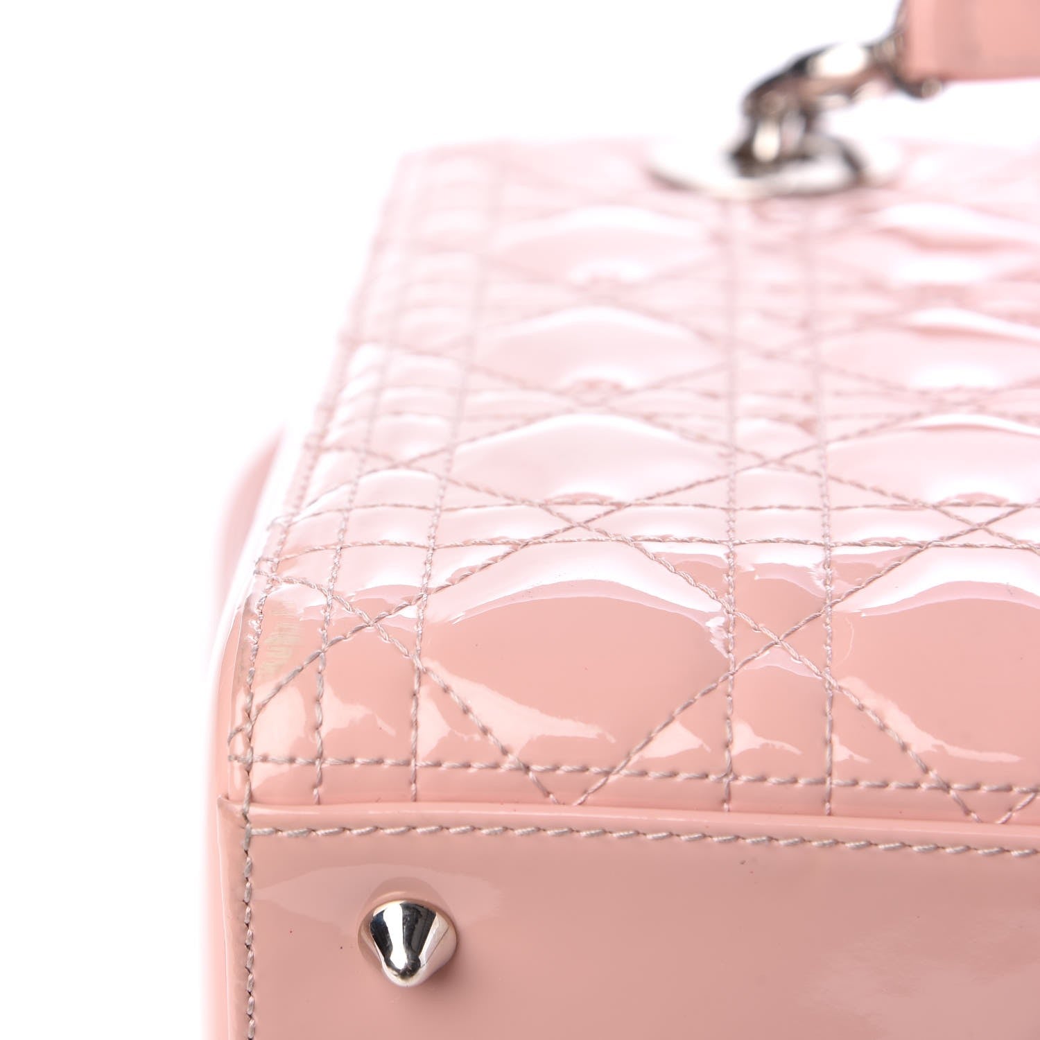 Christian Dior Patent Cannage Medium Lady Dior Rose Clair 11 of 16