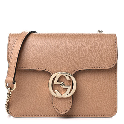 Gucci Dollar Calfskin Small Interlocking G Shoulder Bag Camelia 1 of 10