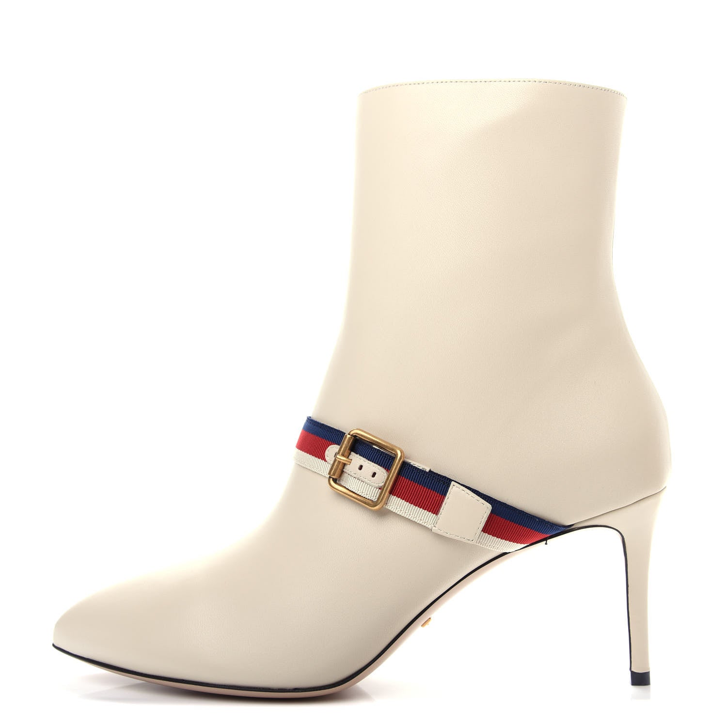 Gucci Nappa Sylvie Ankle Boots 41 Mystic White 1 of 12