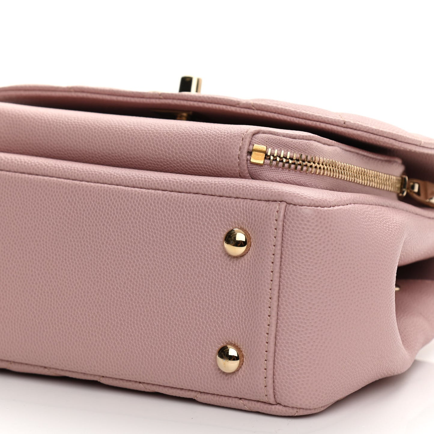 Caviar Quilted Small Business Affinity Flap Light Pink