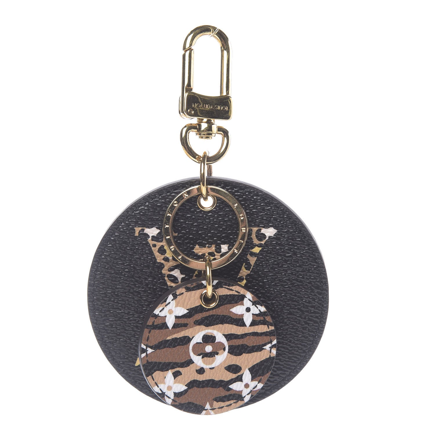 Louis Vuitton Monogram Giant Jungle Bag Charm Key Holder Black 1 of 3