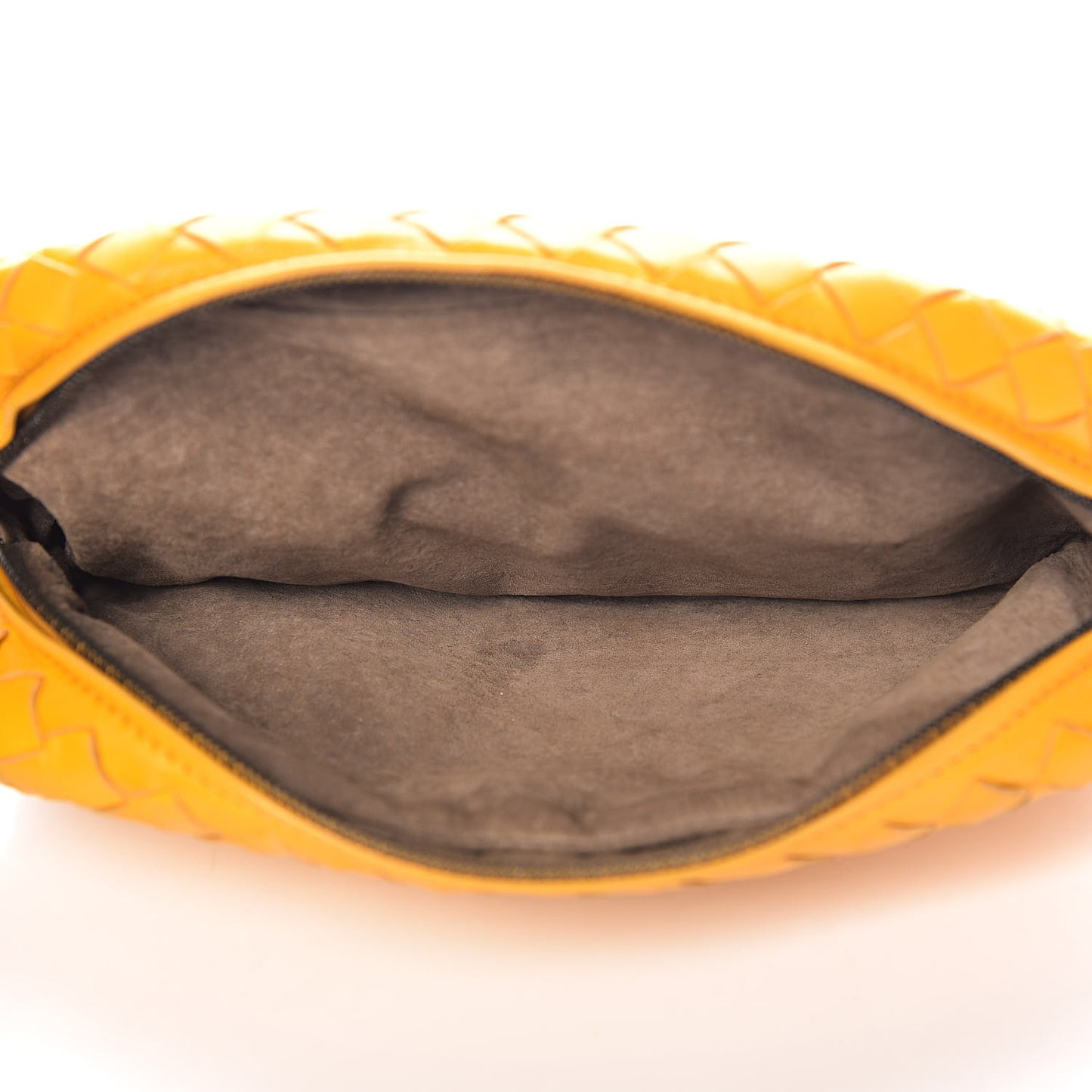 Nappa Intrecciato Small Chain Crossbody Marigold