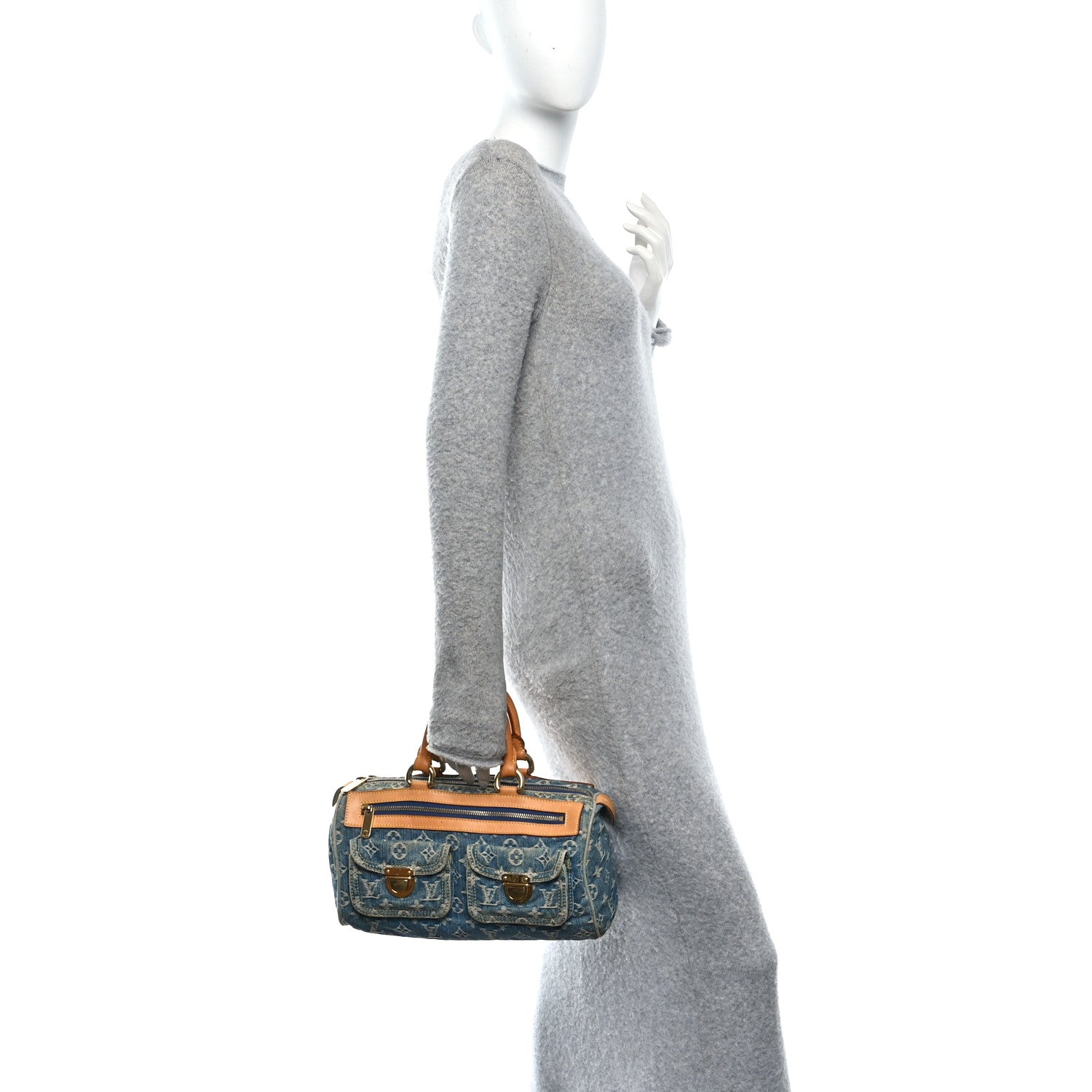 Louis Vuitton Monogram Denim Neo Speedy Blue 2 of 9