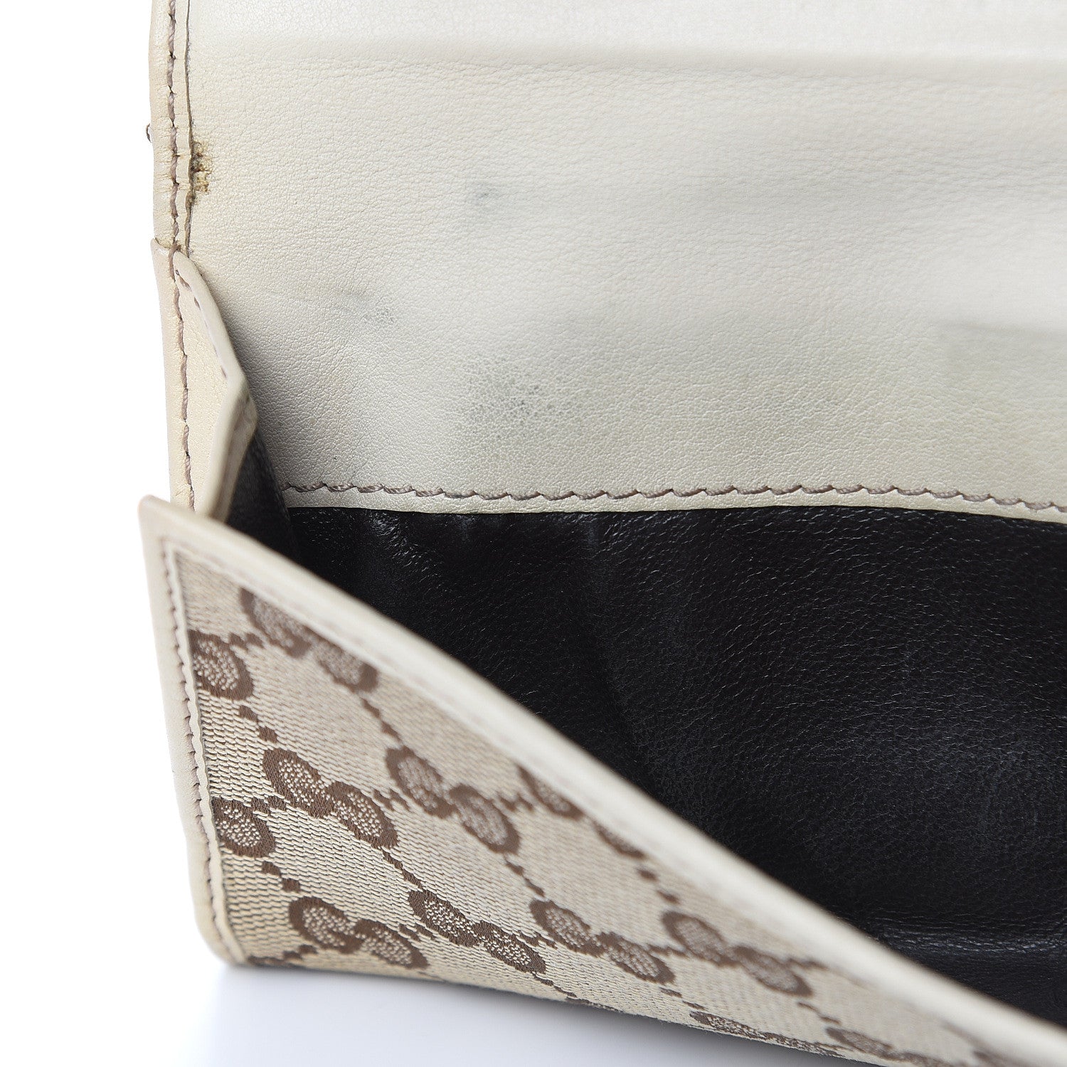 Gucci Monogram New Britt Continental Snap Wallet Off White 12 of 16