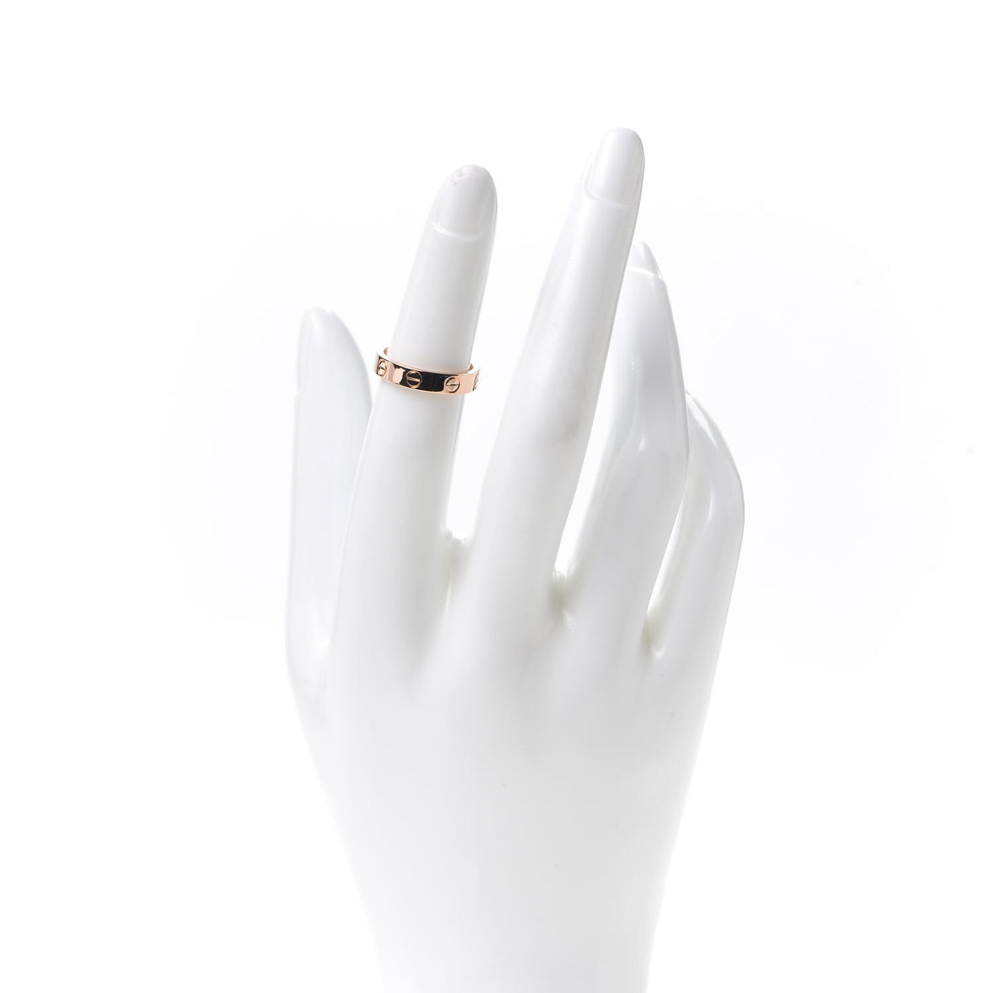 18K Pink Gold 3.5mm LOVE Wedding Band Ring 48 4.5