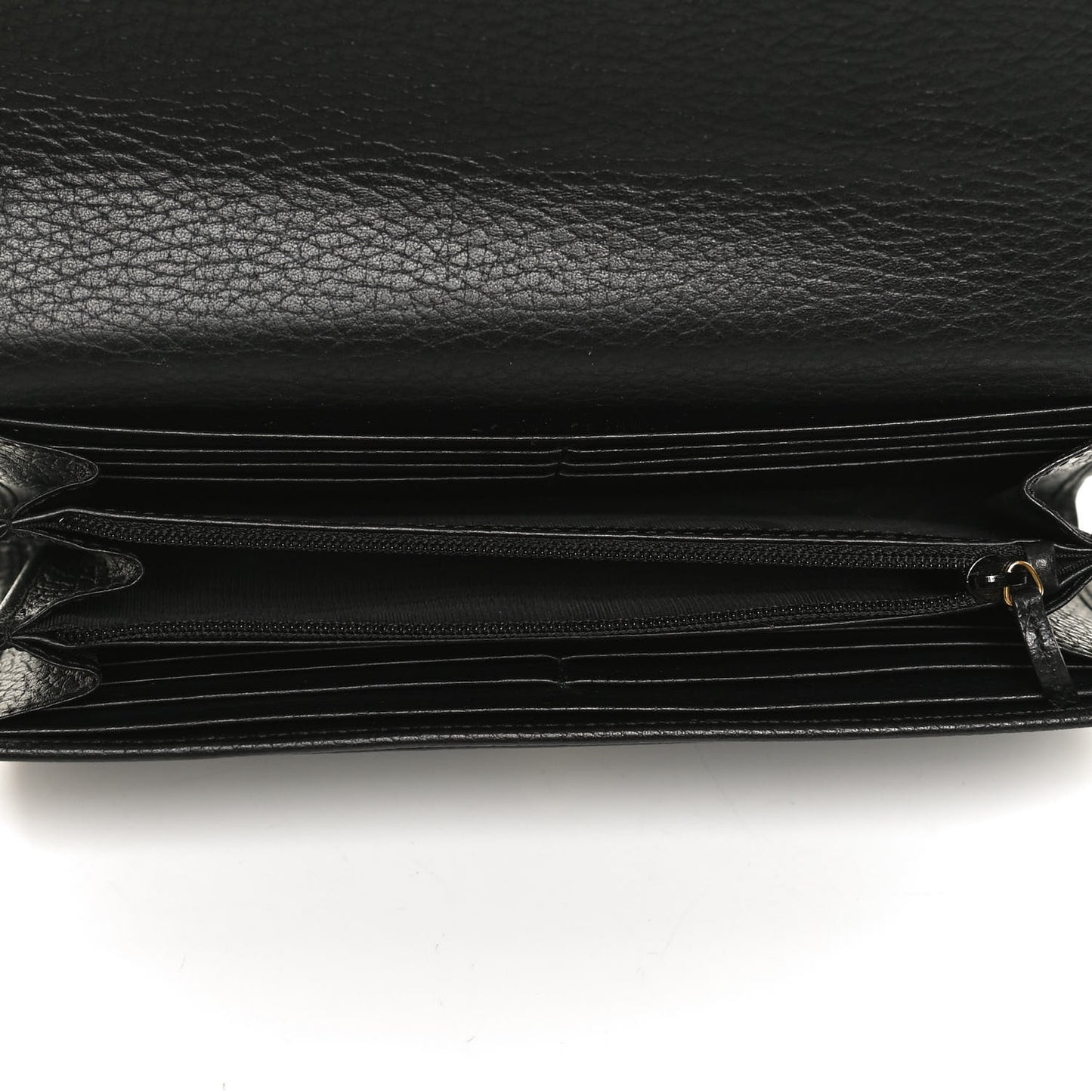 Dollar Calfskin GG Marmont Continental Wallet Black