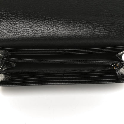Gucci Dollar Calfskin GG Marmont Continental Wallet Black 5 of 11