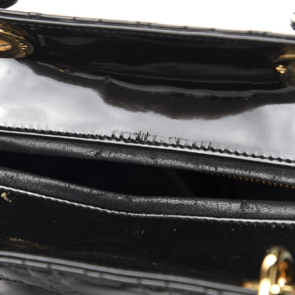 Christian Dior Patent Cannage Medium Lady Dior Black 8 of 11