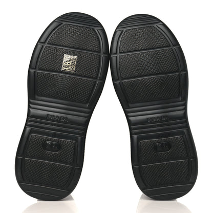Prada Soft Mellow Rubber Triangle Logo Embossed Womens 25mm Booties 38 Black 5 of 8