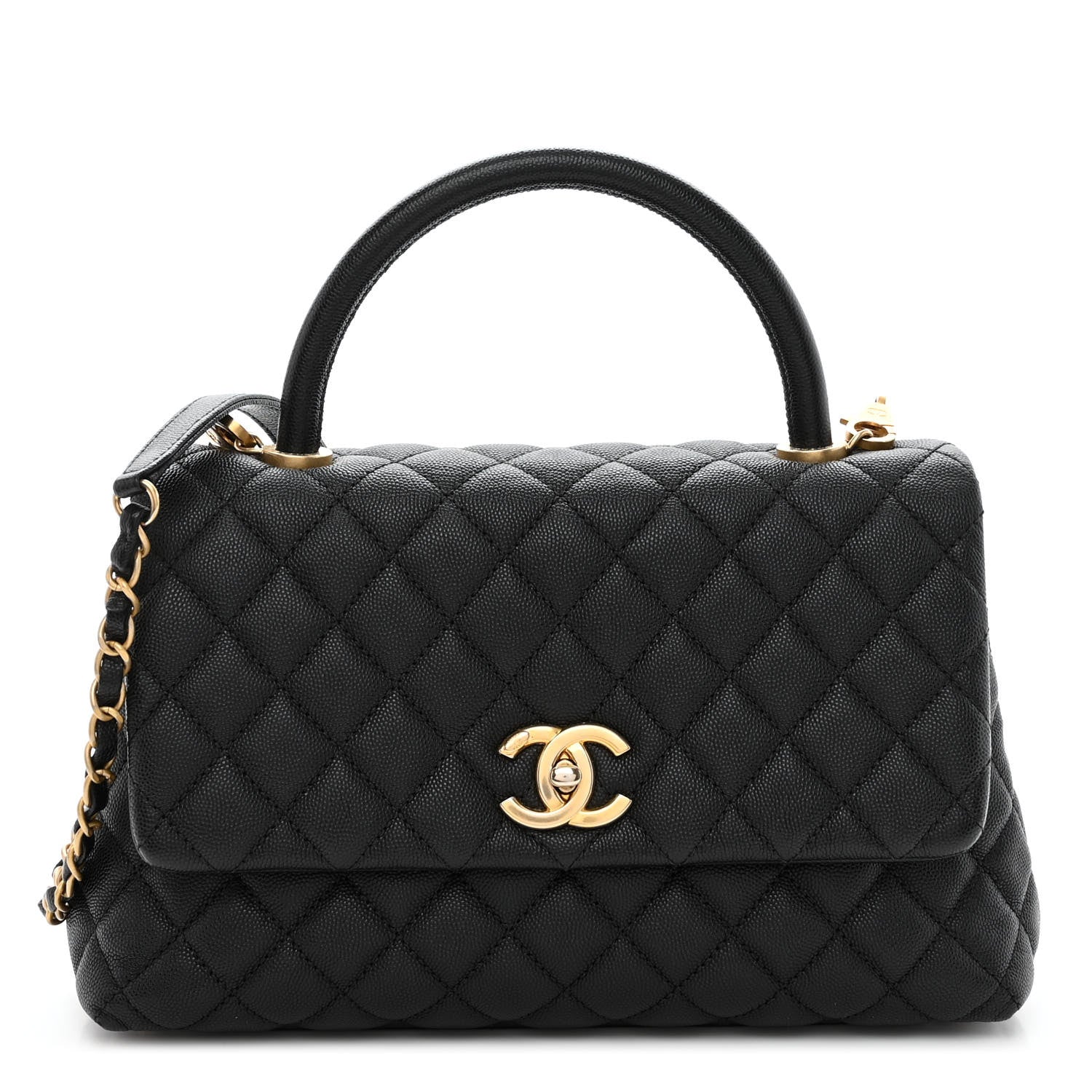 Chanel Caviar Quilted Small Coco Handle Flap Black 1 of 10