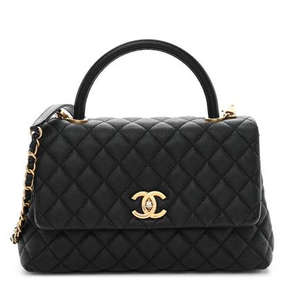 Chanel Caviar Quilted Small Coco Handle Flap Black 1 of 10
