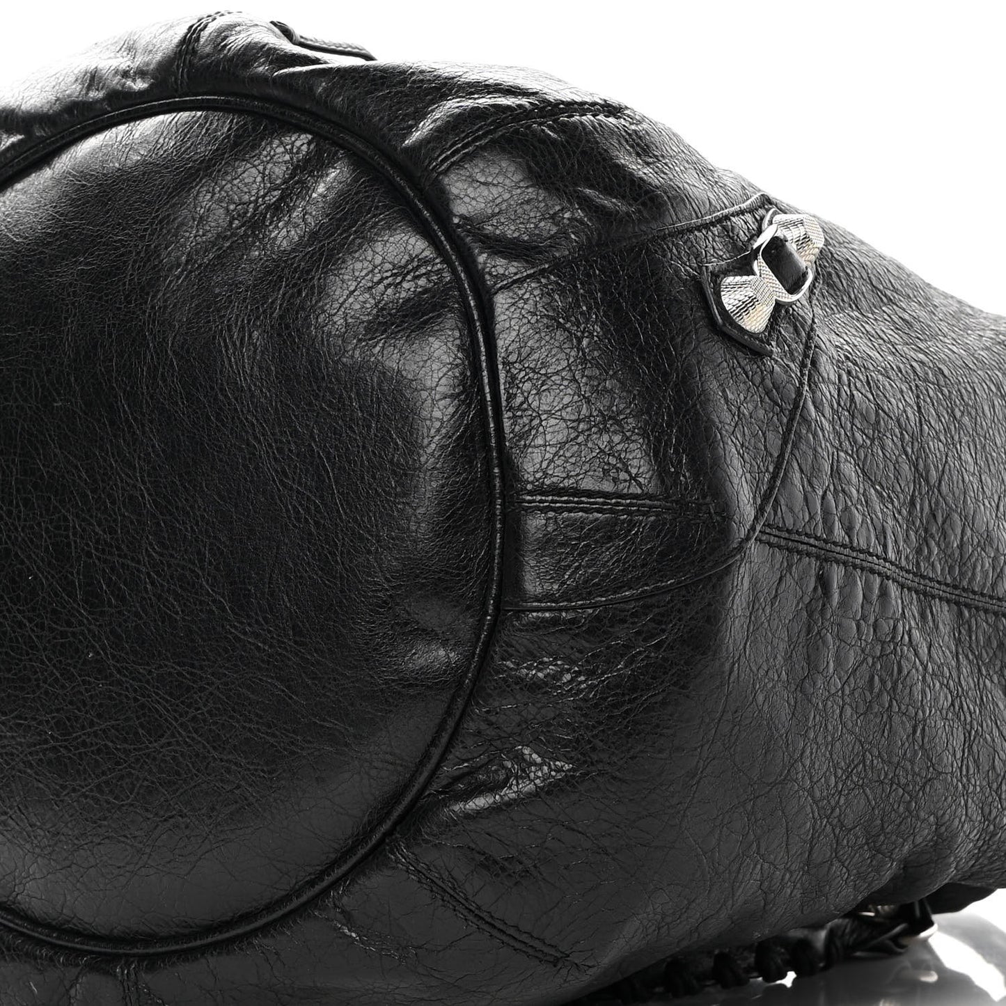 Agneau Giant 12 Silver Hardware Mini Pompon Black
