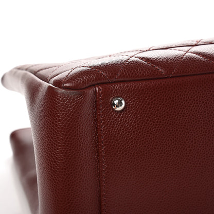 Chanel Caviar Quilted XL Grand Shopping Tote GST Dark Burgundy 10 of 11