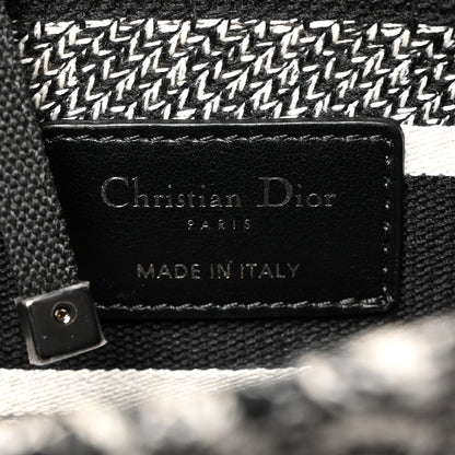 Christian Dior Canvas Embroidered Zodiac Toile De Jouy Medium Lady D-Lite Black 6 of 10