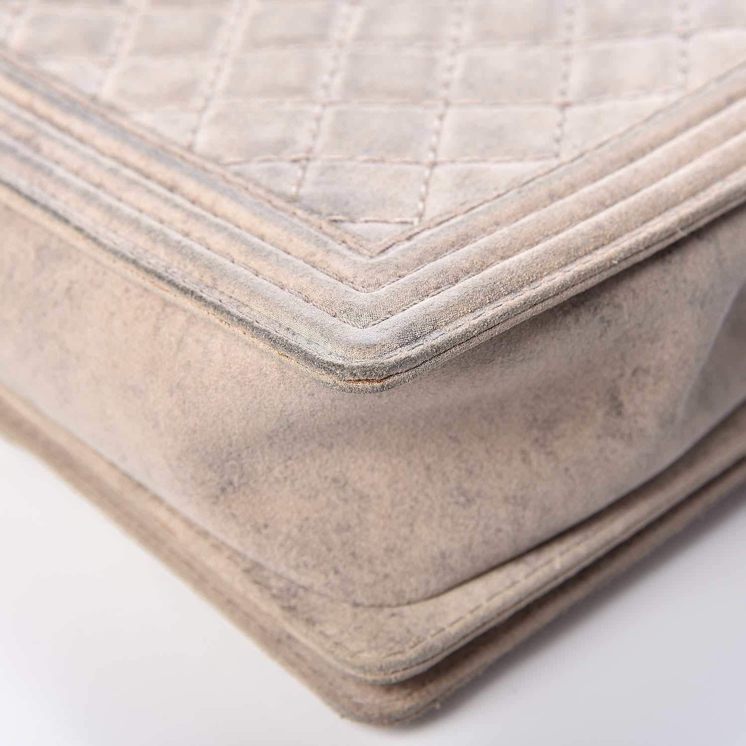 Chanel Iridescent Calfskin Quilted Large Boy Flap Beige 14 of 18