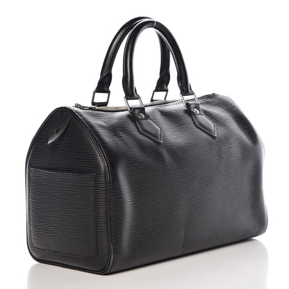 Louis Vuitton Epi Speedy 25 Black 3 of 21