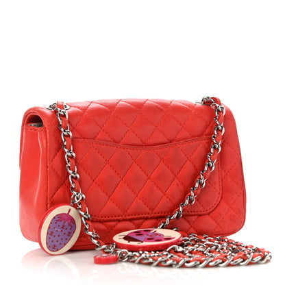 Chanel Lambskin Quilted Ladybug Extra Mini Flap Red 3 of 12