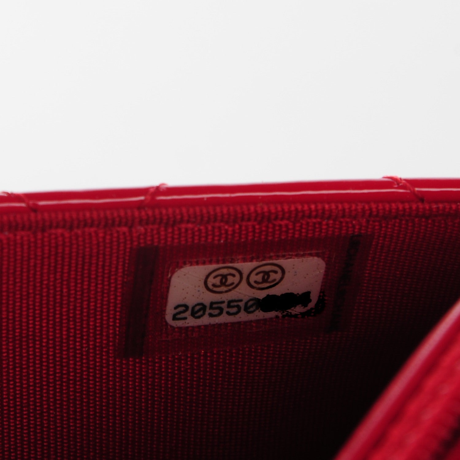 Chanel Patent Calfskin Quilted Boy Wallet On Chain WOC Red 7 of 8
