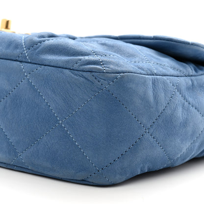 Chanel Iridescent Calfskin Large Chic Quilt Flap Blue 10 of 11