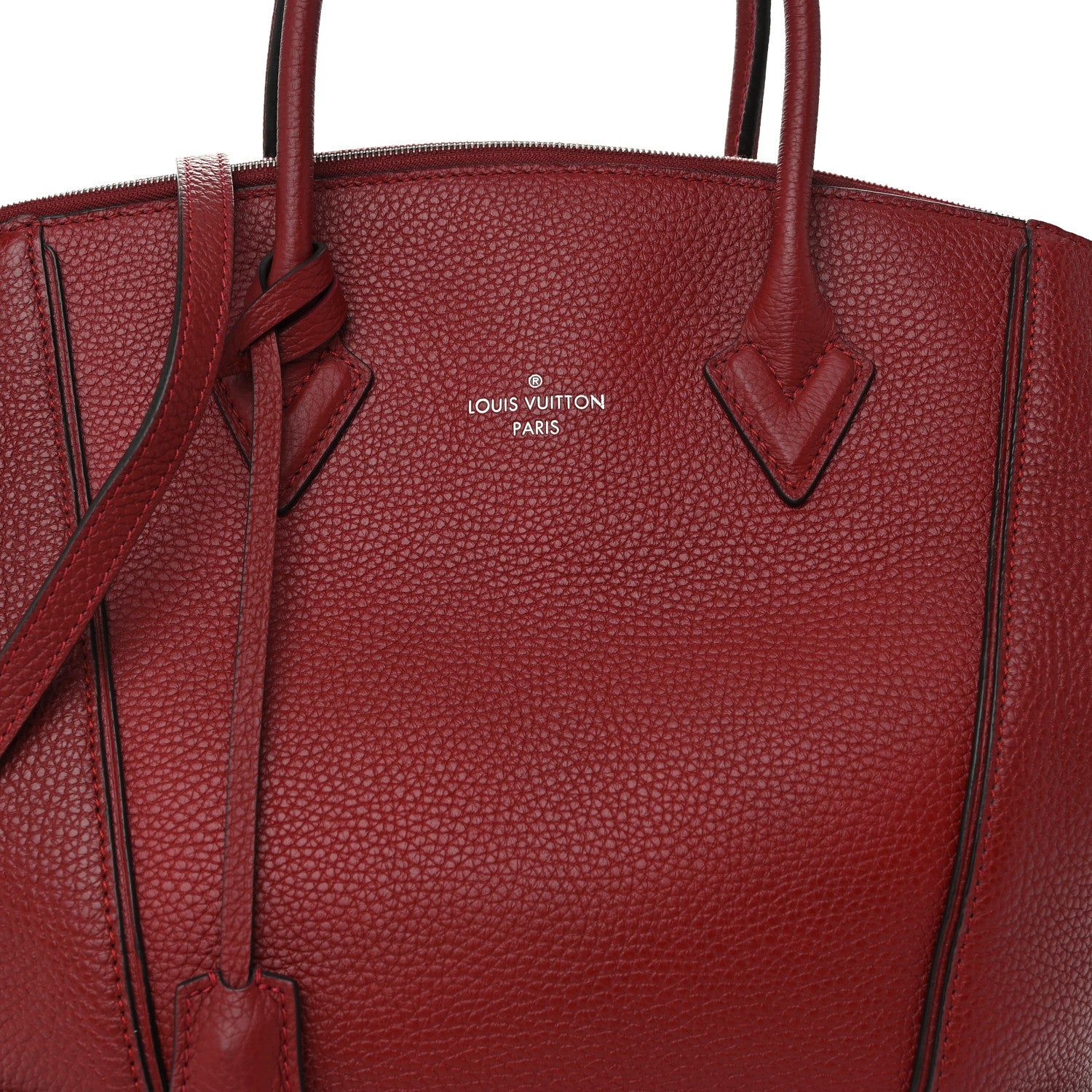 Louis Vuitton Veau Cachemire Soft Lockit MM Griotte 7 of 9