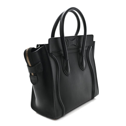 Celine Smooth Calfskin Micro Luggage Black 3 of 9