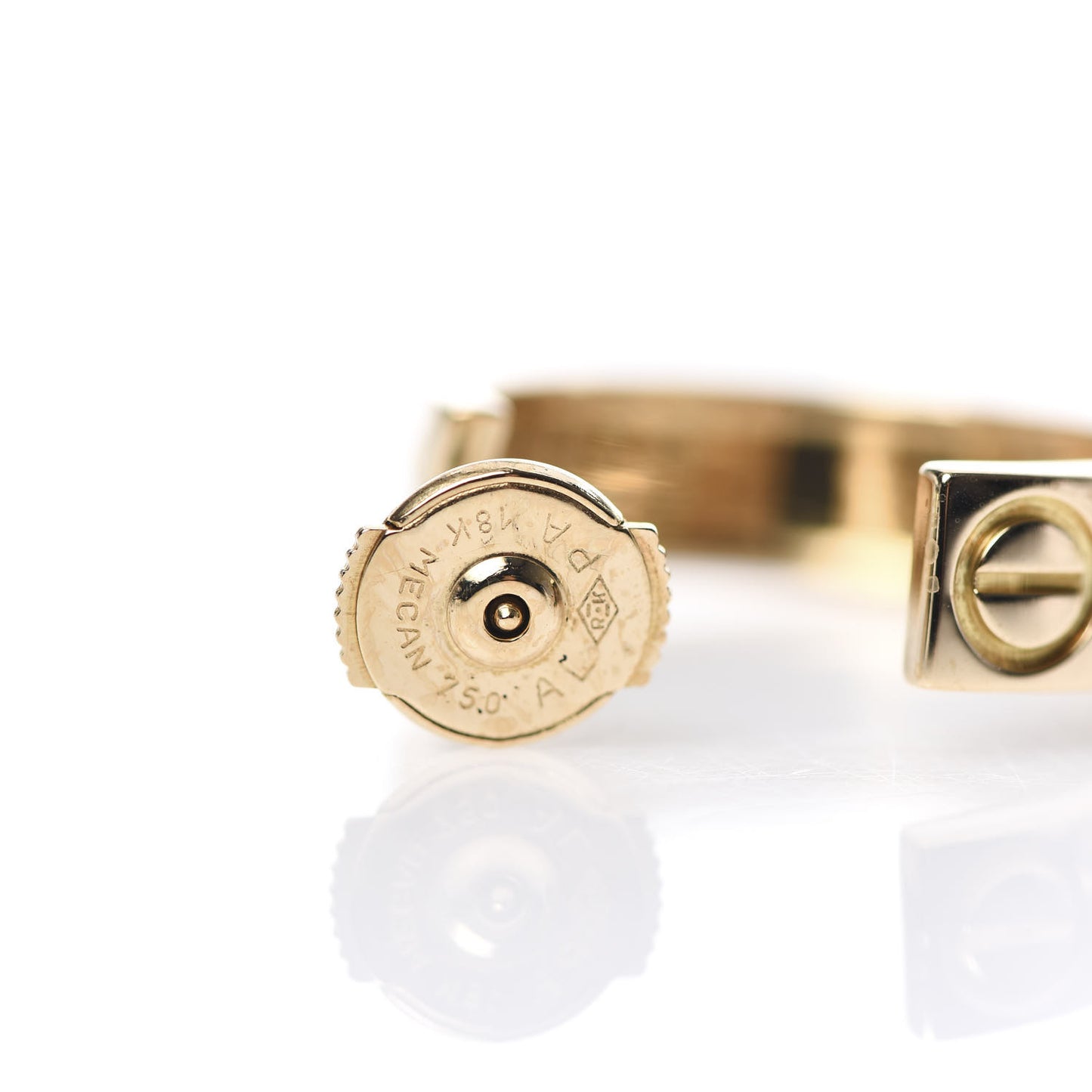 18K Yellow Gold 5.5mm LOVE Hoop Earrings