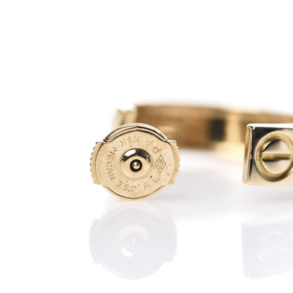 Cartier 18K Yellow Gold 5.5mm LOVE Hoop Earrings 3 of 4