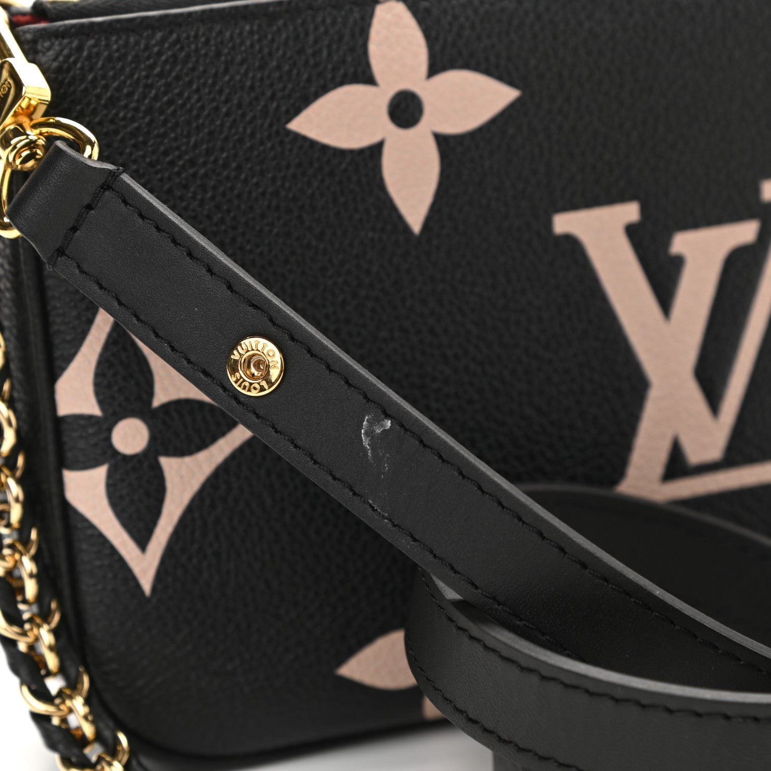 Louis Vuitton Empreinte Monogram Giant Multi Pochette Accessories Black Beige 12 of 13