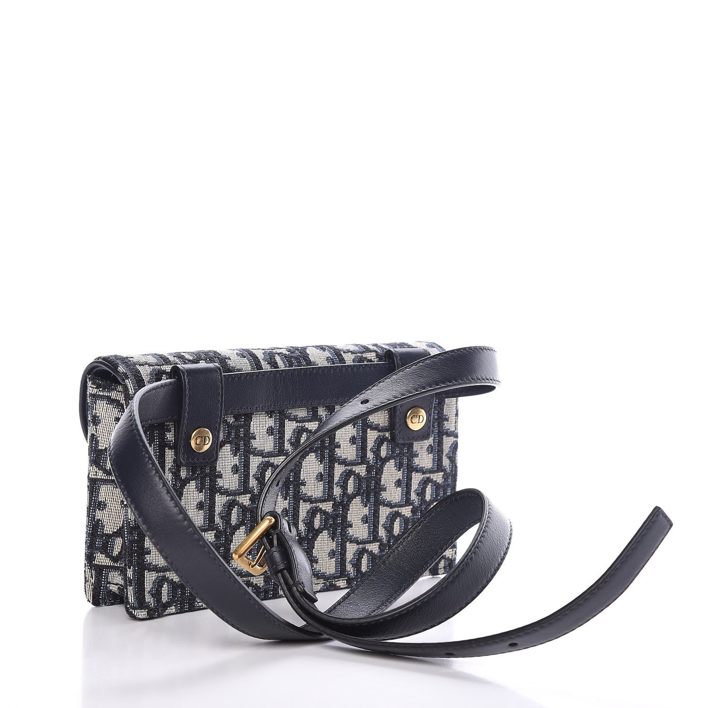Oblique Saddle Belt Bag Blue