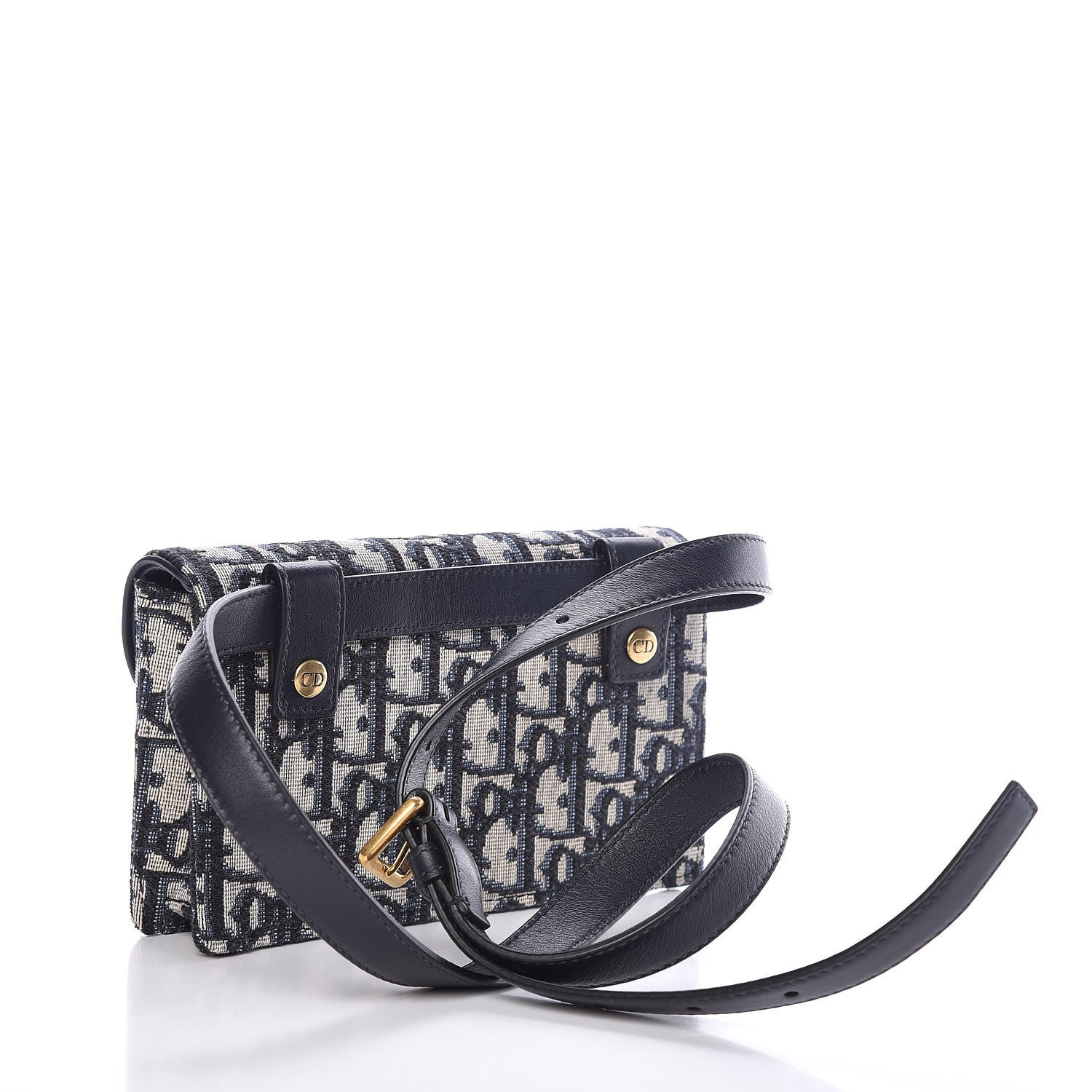 Christian Dior Oblique Saddle Belt Bag Blue 3 of 10