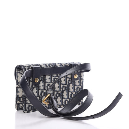 Christian Dior Oblique Saddle Belt Bag Blue 3 of 10