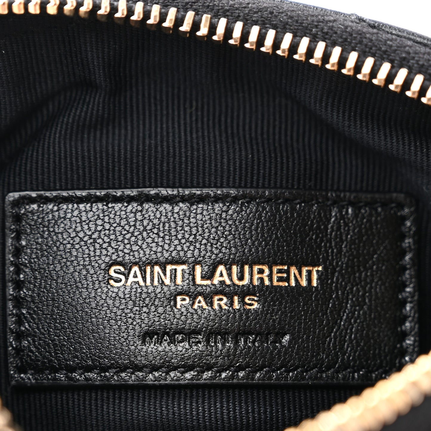 Calfskin Matelasse Monogram Key Pouch Black