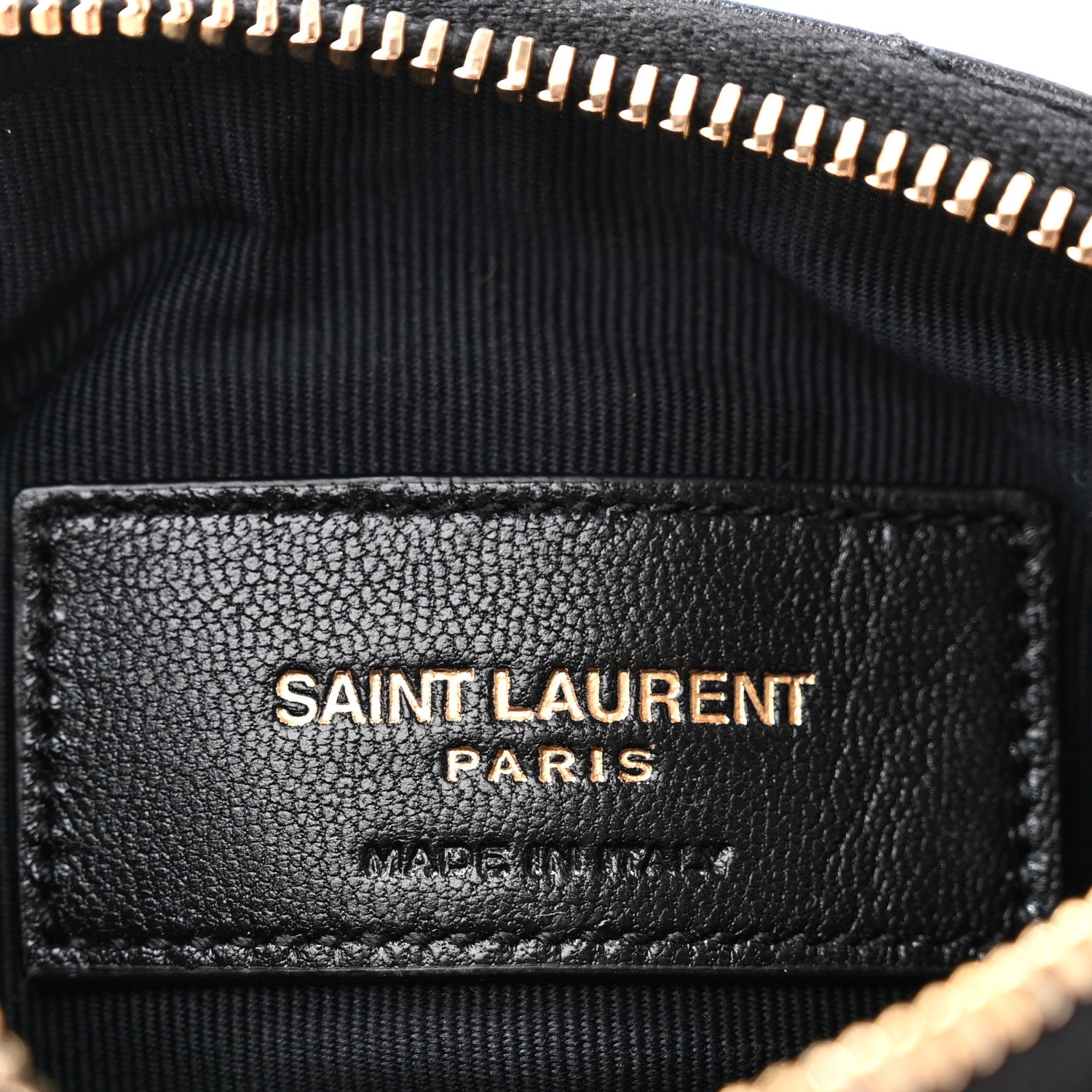 Saint Laurent Calfskin Matelasse Monogram Key Pouch Black 6 of 8