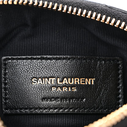 Saint Laurent Calfskin Matelasse Monogram Key Pouch Black 6 of 8
