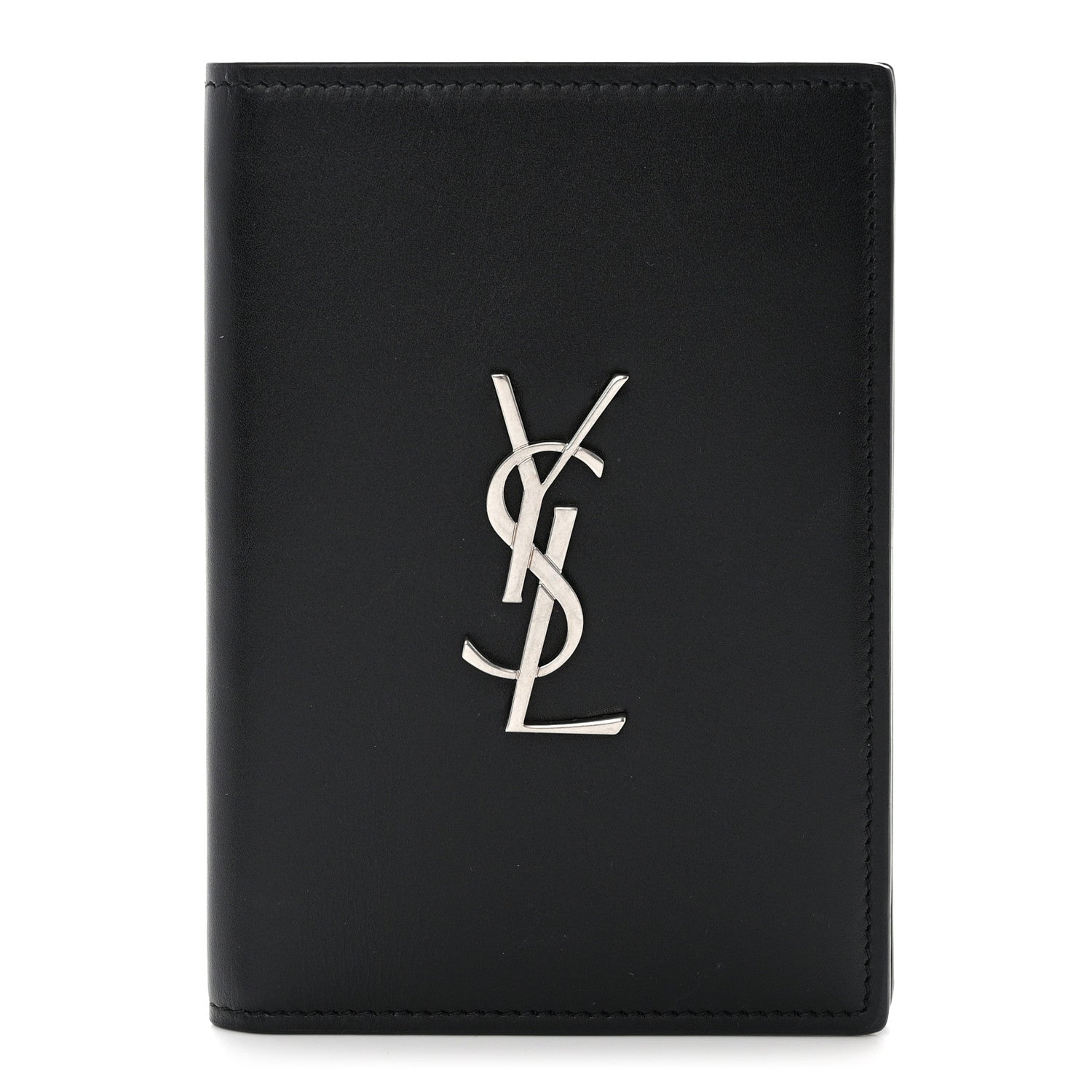 Saint Laurent Grain De Poudre Passport Holder Black 1 of 9