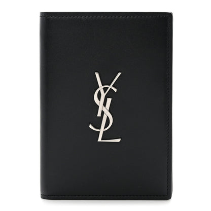 Saint Laurent Grain De Poudre Passport Holder Black 1 of 9