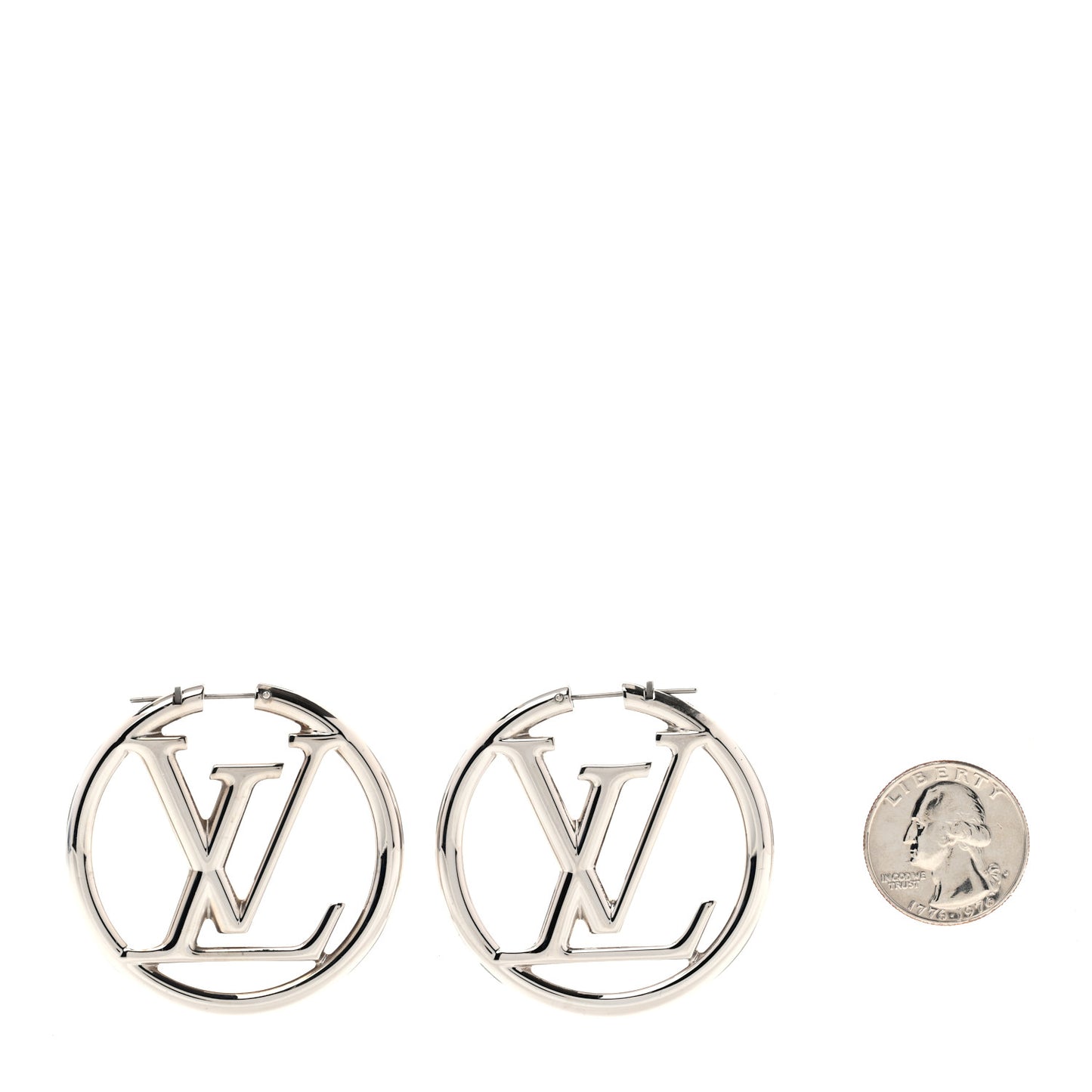 Palladium Louise Hoop Earrings Silver