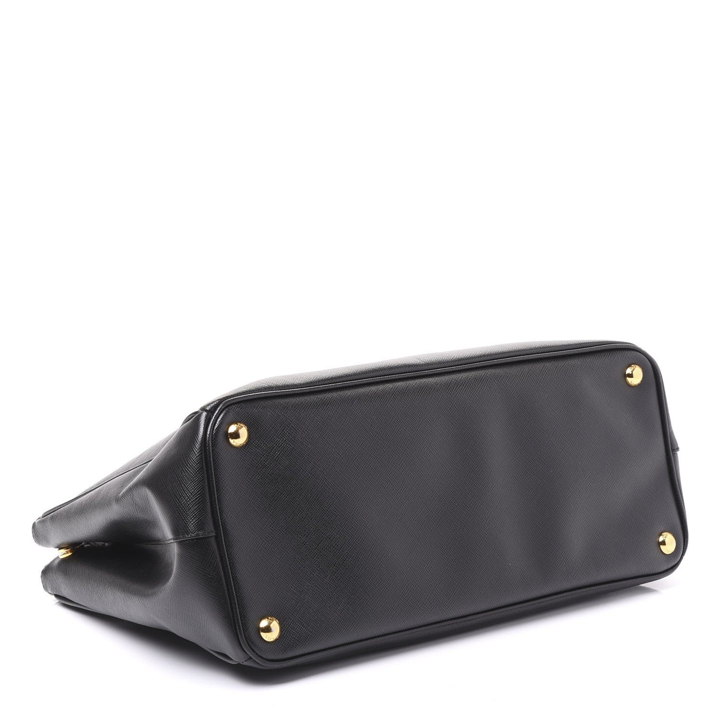 Saffiano Medium Galleria Double Zip Tote Black