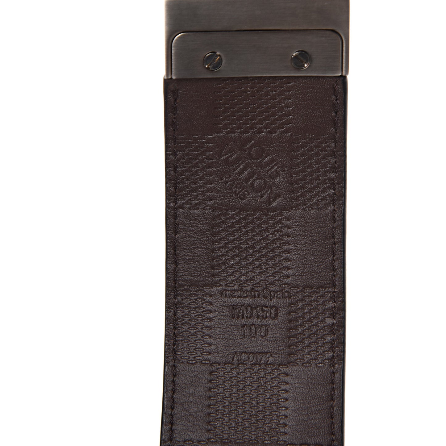 Damier Infini Calfskin 40mm Reversible Belt 100 Black Moka