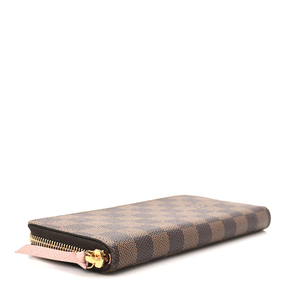 Louis Vuitton Damier Ebene Clemence Wallet Rose Ballerine 4 of 9