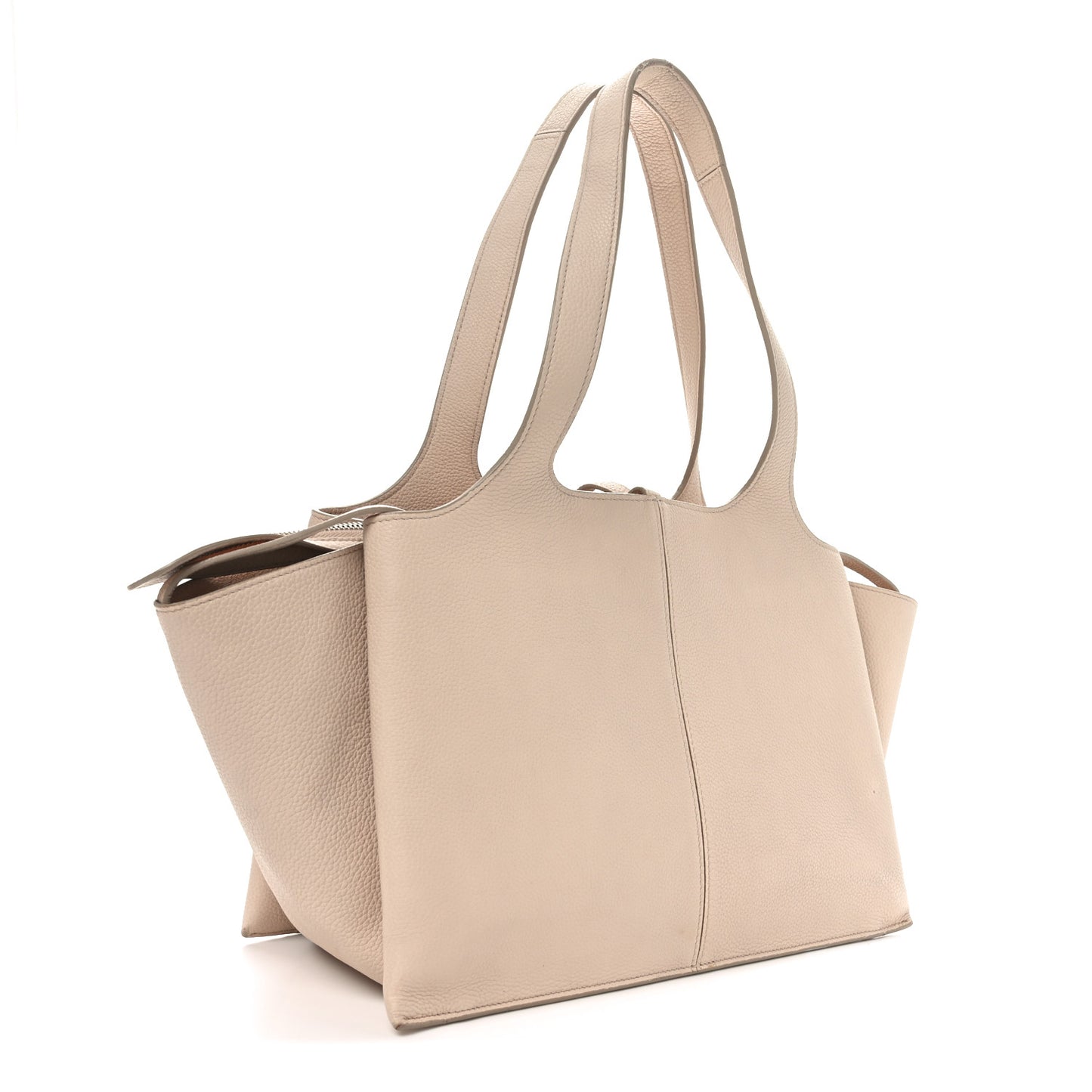 Baby Grained Calfskin Small Tri-Fold Bag Powder