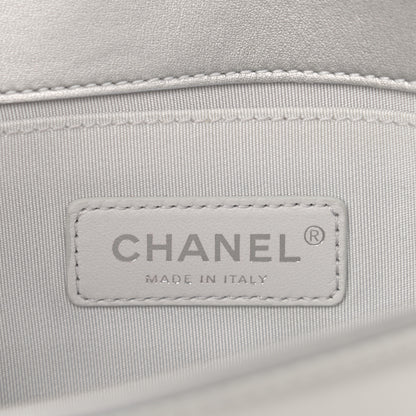 Chanel Metallic Lambskin PVC Quilted Small Boy Flap Blue 6 of 11