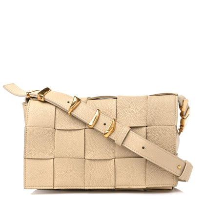 Bottega Veneta Grained Calfskin Maxi Intrecciato Cassette Crossbody Bag Porridge 1 of 9