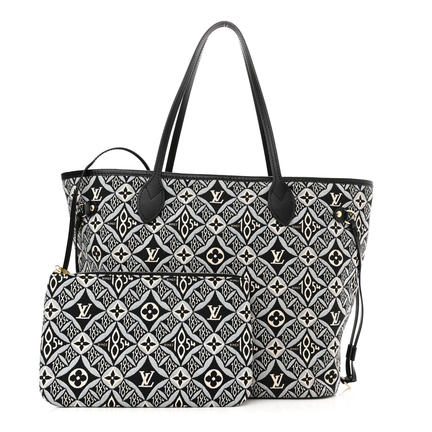 Louis Vuitton Jacquard Since 1854 Neverfull MM Grey 1 of 10