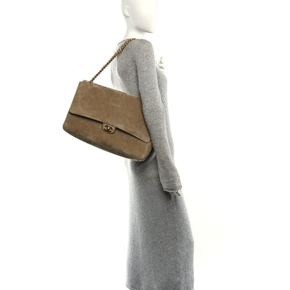 Chanel Suede Calfskin Souplissimo Maxi Flap Dark Beige 2 of 10