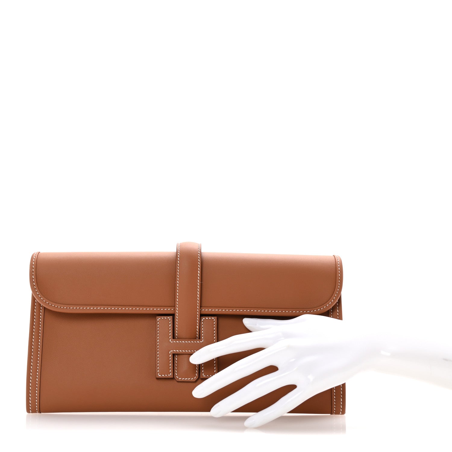 Hermes Swift Jige Elan 29 Clutch Gold 2 of 8